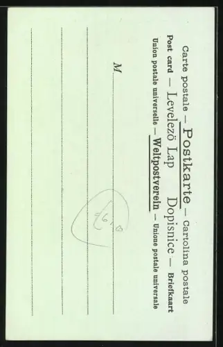 Lithographie La Poste a Haiti, 2 Cent, Republique Haiti