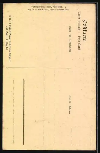 AK Kronprinz Rupprecht von Bayern in Uniform mit Prinz Luitpold auf dem Schoss