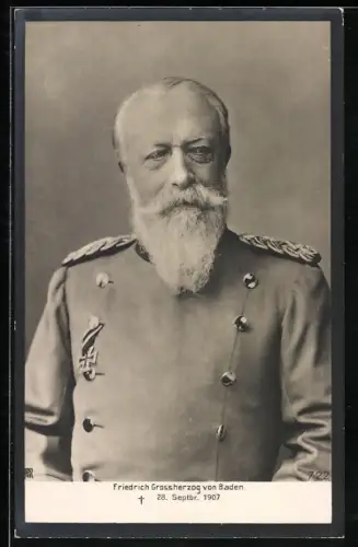 AK Friedrich Grossherzog von Baden in Uniform