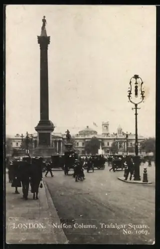 AK London, Nelson Column, Trafalgar Square