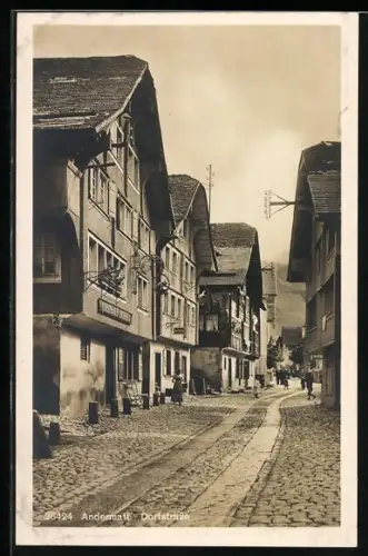 AK Andermatt, Gasthaus Ochsen in der Dorfstrasse