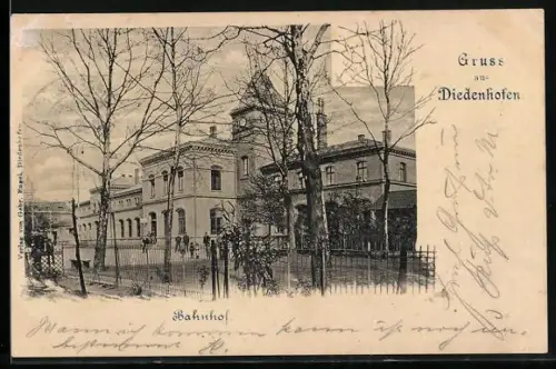 AK Diedenhofen, Ansicht vom Bahnhof