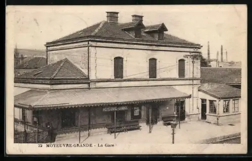 AK Moyeuvre-Grande, La Gare, Bahnhof