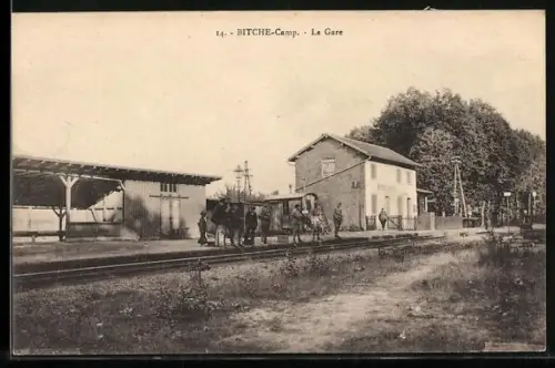 AK Bitche-Camp, La Gare, Bahnhof