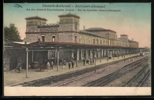 AK Deutsch-Avricourt, Ansicht vom Bahnhof
