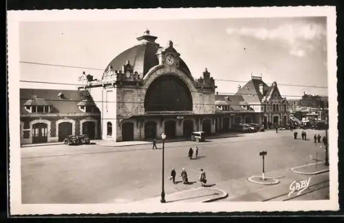 AK Saint-Brieuc /C.-du-N., Gare de l`Etat, Bahnhof