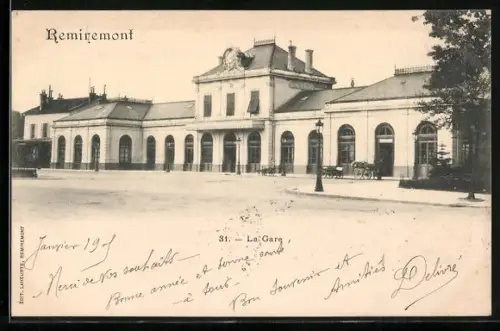 AK Remiremont, La Gare, Bahnhof