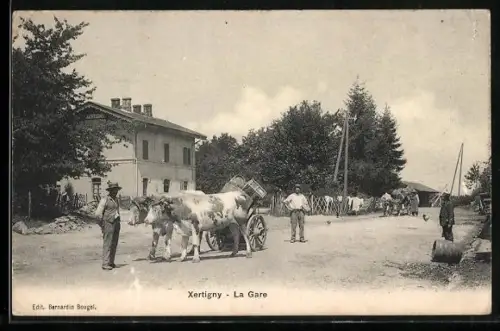 AK Xertigny, La Gare, Bahnhof