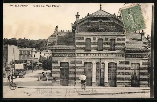 AK Meudon, Gare du Val-Fleuri, Bahnhof