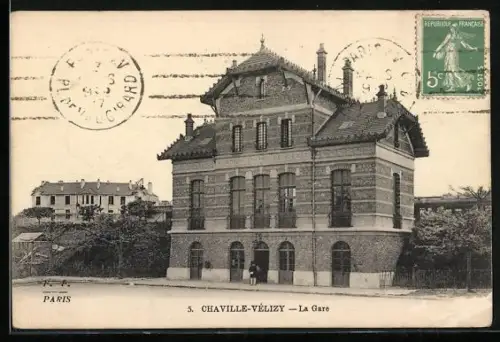 AK Chaville-Vélizy, La Gare, Bahnhof