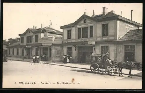 AK Chaumont, La Gare, Bahnhof