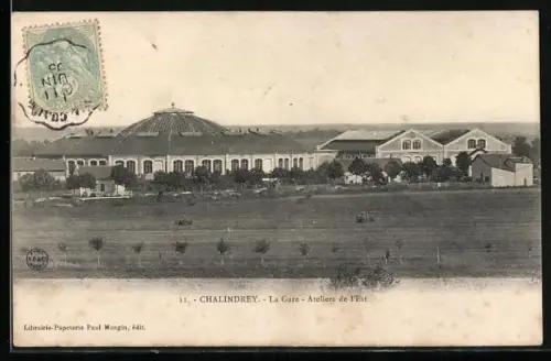 AK Chalindrey, La Gare, Ateliers de l`Est, Bahnhof