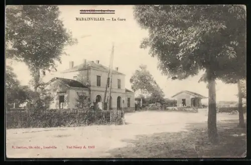 AK Marainviller, La Gare, Bahnhof