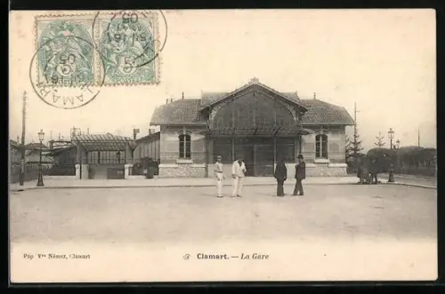 AK Clamart, La Gare, Bahnhof