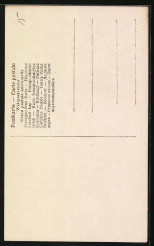 AK Prinz Wilhelm von Preussen mit Haarbürste in den Händen, sitzend