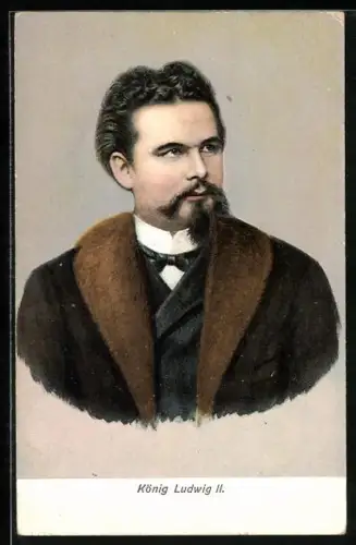 AK München, Zur Erinnerung an die Enthüllung des Denkmals für Weiland S. M. König Ludwig II. von Bayern 1910