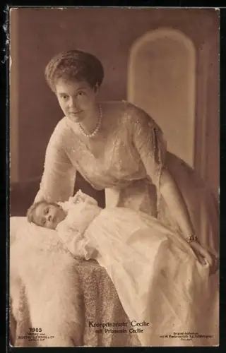 AK Kronprinzessin Cecilie und ihre Tochter, Prinzessin Cecilie