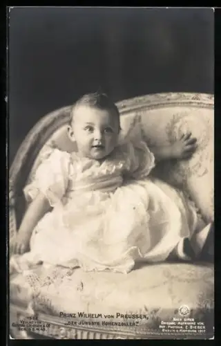 AK Prinz Wilhelm von Preussen als Kleinkind, der jüngste Hohenzollern