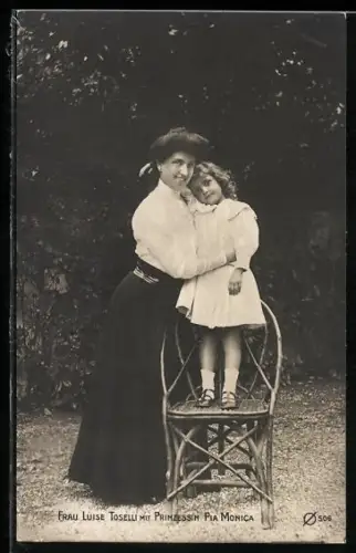 AK Frau Luise Toselli mit Prinzessin Pia Monica von Sachsen