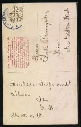 Foto-AK RPH Nr. S-410-4867: Stillleben mit Vase und Orangenzweig