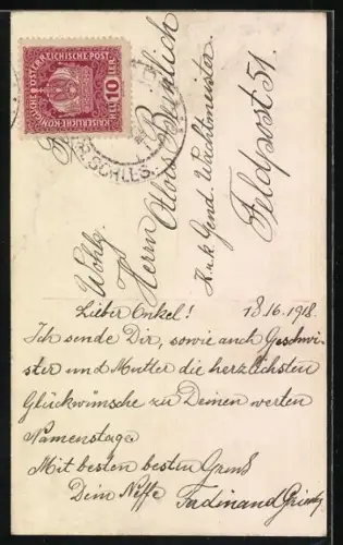 Foto-AK RPH Nr. 3604-3: Junge Frau und Mädchen mit Blumen senden Glückwünsche