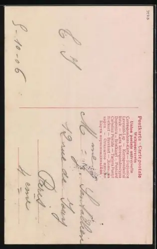 Foto-AK RPH NR 348-4530: Frau im rosa Kleid hält einen Zweig in den Händen