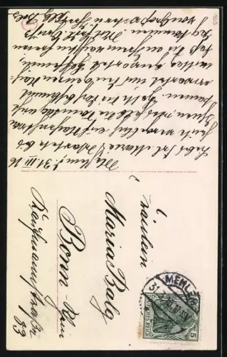 Foto-AK RPH Nr. 5107-3: In schwarz gekleidete Frau vor dunklem Hintergrund