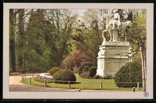 AK Berlin-Tiergarten, Sanssouci, Denkmal Friedrich des Grossen
