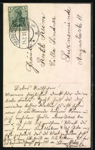 Foto-AK RPH Nr. 3321/6: Dame mit zwei weissen Tauben