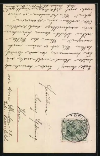 Foto-AK RPH Nr. 1426/1: Dame in Tracht mit Blumen im Haar