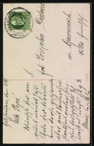 Foto-AK RPH Nr. 5652/3: Kleines Kind mit einer grossen 1 in den Armen, Neujahr