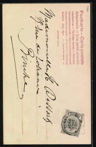 Foto-AK RPH NR 190 /3578: Portrait einer Frau, die sich reckt