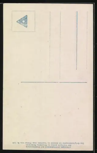 AK Ein Vöglein sang im Lindenbaum, Soldat umarmt sein Mädchen zum Abschied