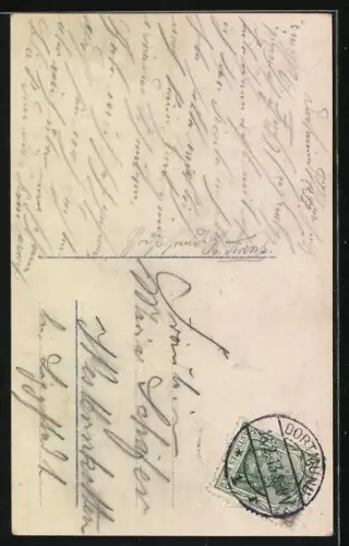 Foto-AK Photochemie Berlin Nr. 7224-4: Ein Mann träumt davon, als Spielmann die Welt zu bereisen