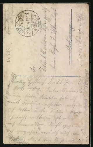 AK In einem kühlen Grunde, Ansichten vom Liebespaar auf einem Kleeblatt