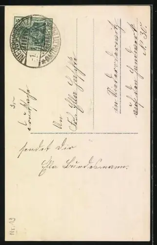 Foto-AK Photochemie Berlin Nr. 4597-1: Kind trägt eine grosse Eins und wünscht ein gesundes neues Jahr