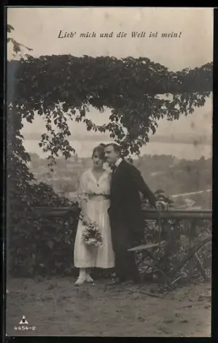 Foto-AK Photochemie Berlin NR 4454-2: Lieb mich und die Welt ist mein, Paar