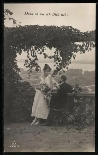 Foto-AK Photochemie Berlin NR 4454-6: Denn so wie ich dich lieb`, Paar