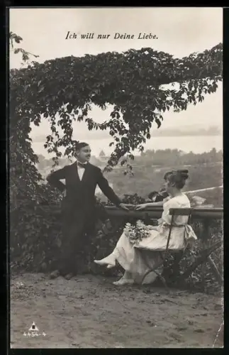 Foto-AK Photochemie Berlin Nr. 4454-4: Mann und Frau versichern sich, nur die Liebe des anderen zu wollen