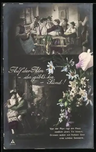 Foto-AK Photochemie Berlin Nr. 6145: Szenen in einem Gasthaus, Vers