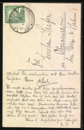 Foto-AK Photochemie Berlin Nr. 5223-5: Junge Frau mit Blumen sendet Geburtstagswünsche