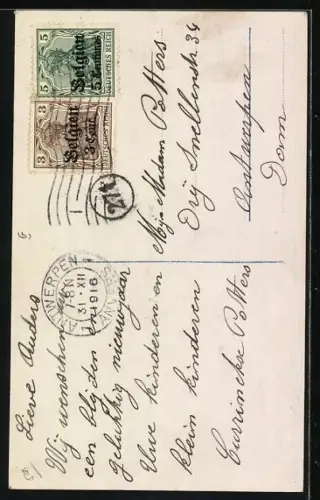 Foto-AK Photochemie Berlin Nr. 7789: Drei Kinder mit Geldsäcken wünschen ein frohes neues Jahr