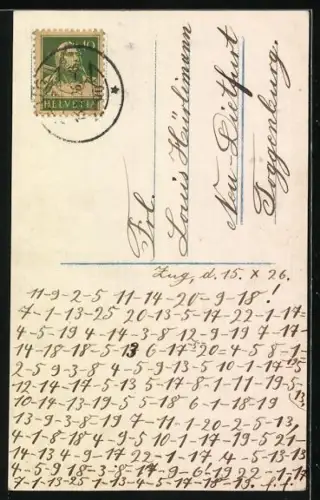 Foto-AK Photochemie Berlin Nr. 5588: Pärchen in Trachten, Blick auf die Berge in der Heimat