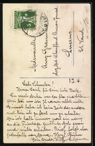 AK Behüt Dich Gott! Trompeter von Säckingen mit Frau im Arm