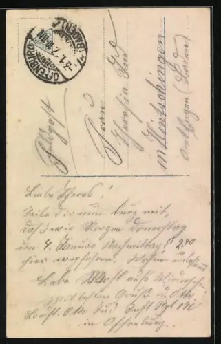 Foto-AK Photochemie Berlin Nr. 3529-5: Frau steht Hand in Hand mit einem Soldaten