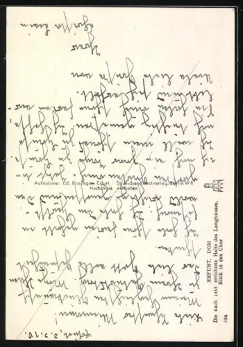 Foto-AK Deutscher Kunstverlag, Nr. 35a: Erfurt, Blick in den Chor vom Dom