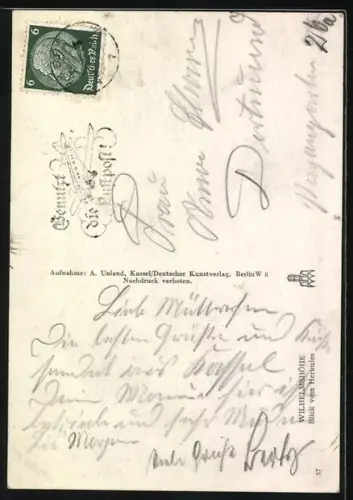 Foto-AK Deutscher Kunstverlag, Nr. 37: Wilhelmshöhe, Blick vom Herkules