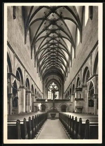 Foto-AK Deutscher Kunstverlag, Nr. Ma 8: Maulsbronn, Netzgewölbe der Klosterkirche