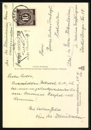 Foto-AK Deutscher Kunstverlag, Nr. 1: Essen /Ruhr, Münsterkirche, Westbau