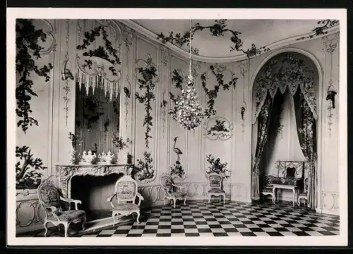Foto-AK Deutscher Kunstverlag, Nr. 19a: Potsdam, Schloss Sanssouci, Voltairezimmer
